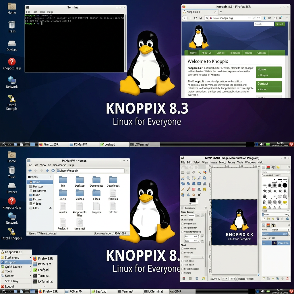 KNOPPIX 8.3 на Cebit 2018 и в Linux журнале.